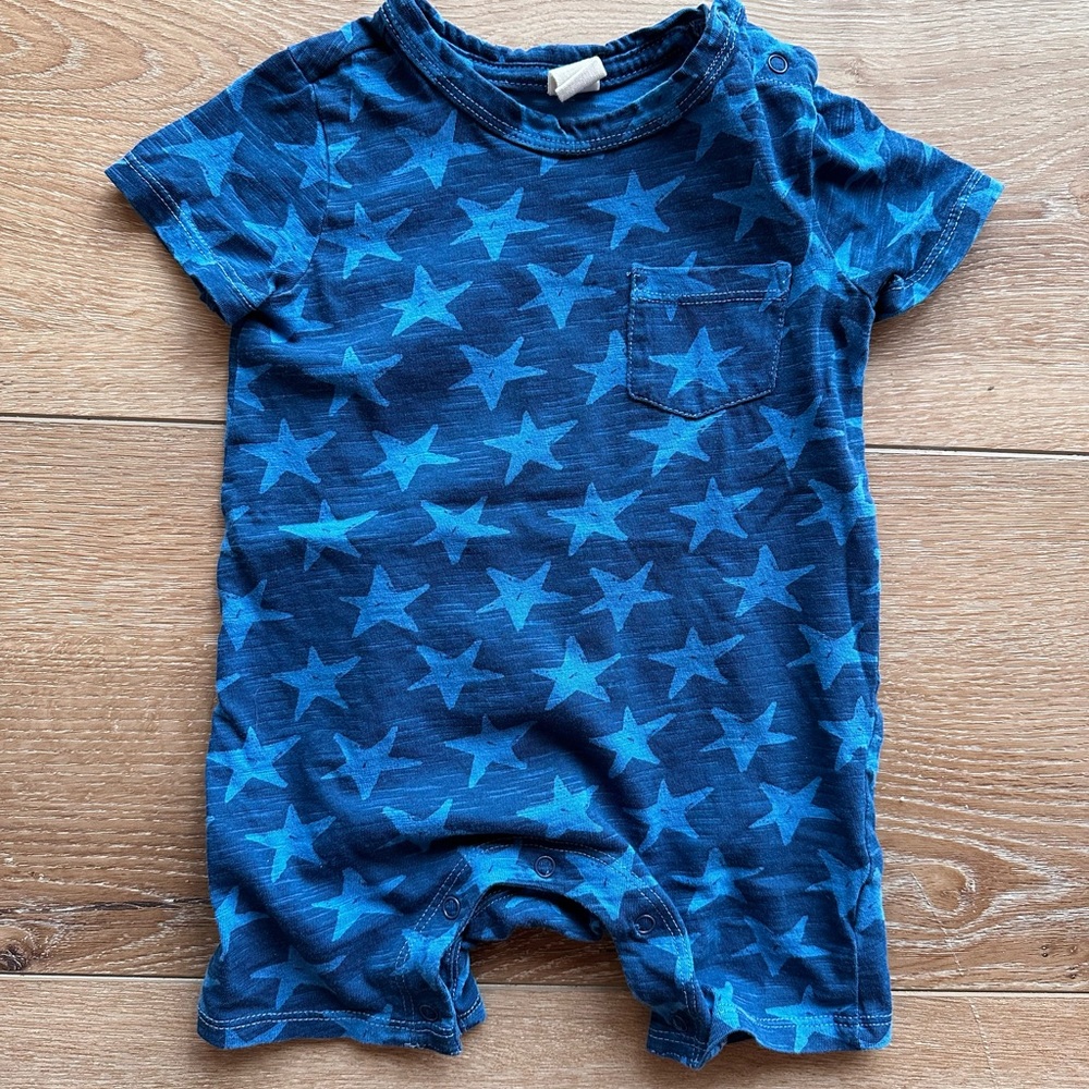 Tucker+Tate Blue Star Romper 9 Months